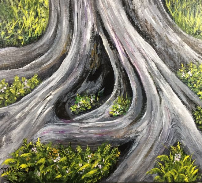 Roots_ Acrylic on Canvas_ 12x14_ $250 by John Hagel