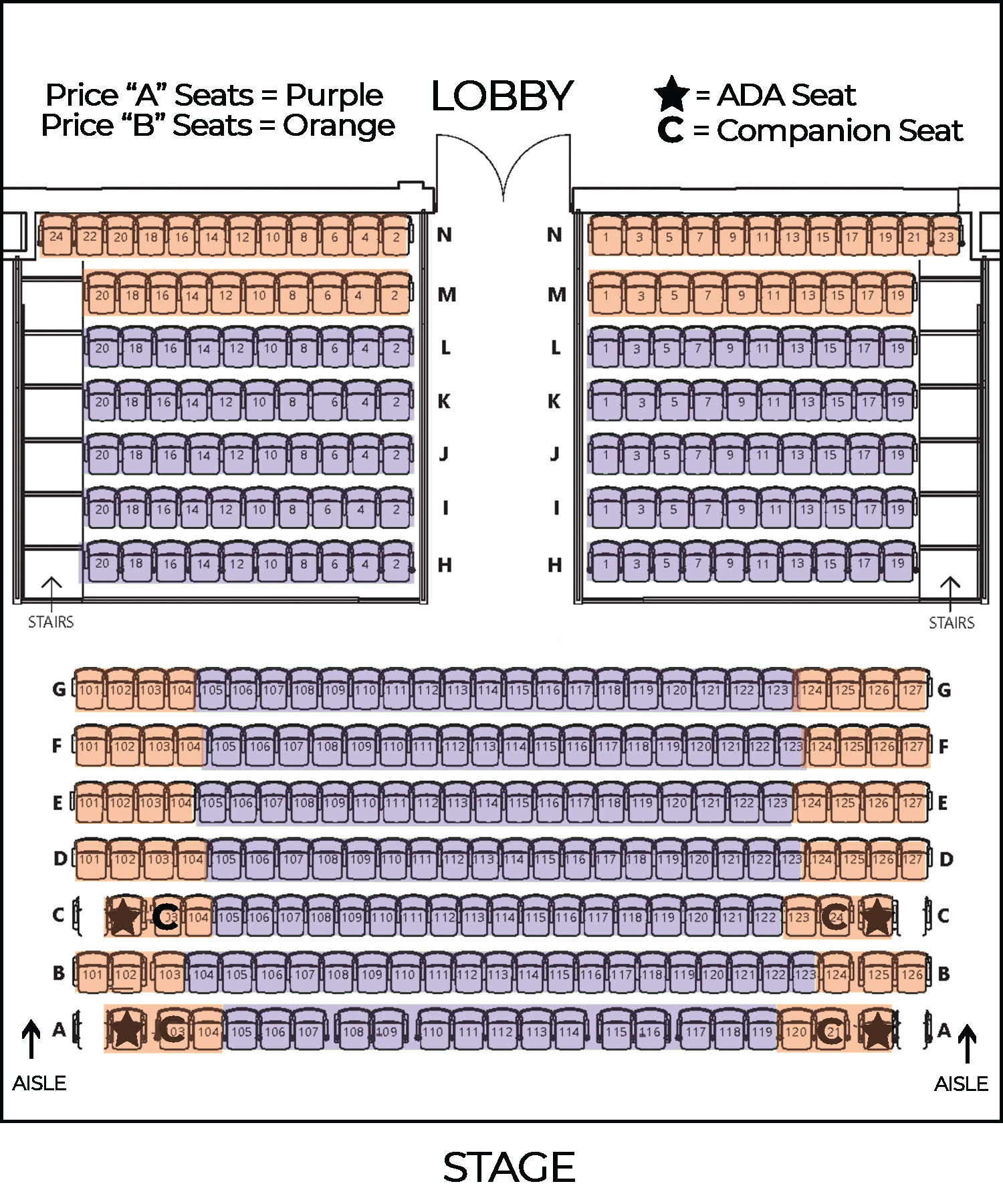 Seating Charts - Uptown