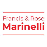 Red text reads Francis & Rose Marinelli